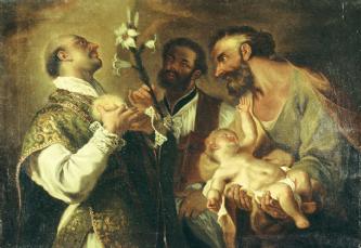 S. Giuseppe col bambino, S. Ignazio di Lojola e S. Vincenzo Ferrer 
