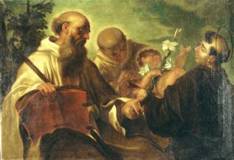S. Antonio da Padova, S. Bernardo e il discepolo Mauro 