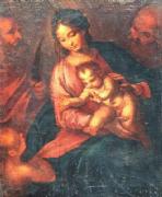 Madonna con bambino tra S. Bartolomeo, altro santo e S. Giovannino 